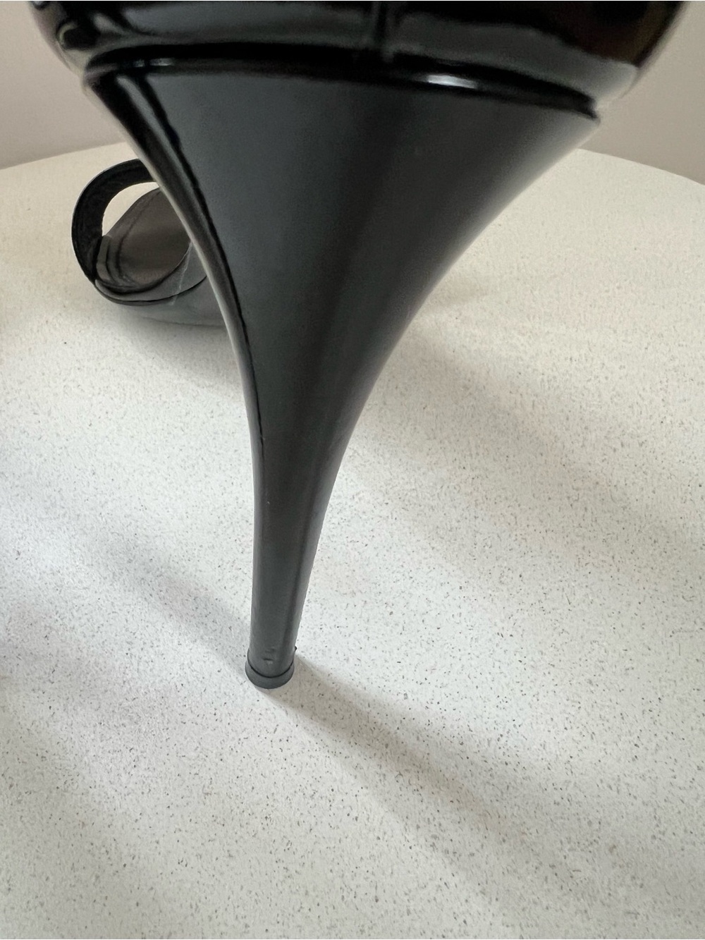 Louis Vuitton Black Patent Leather Monogram Ankle-Strap Heels - Picture 4 of 5